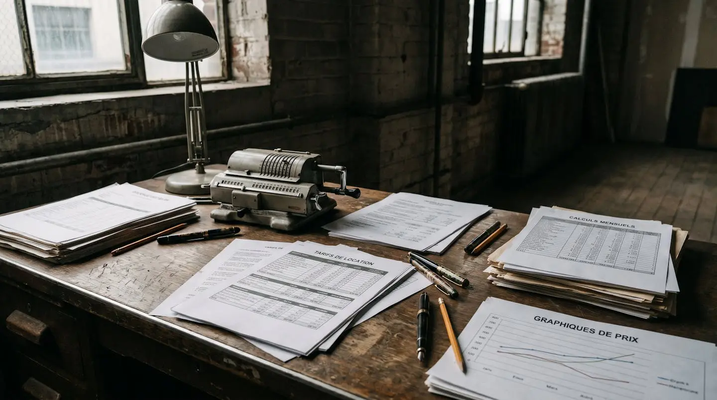 Outils de calcul et documents de benchmark tarifaire pour construction grille de prix location